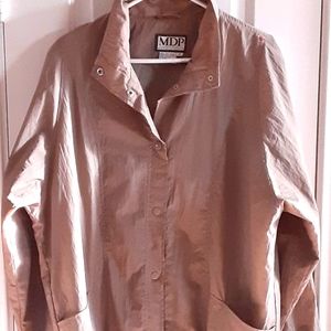 MDP, Mario De Pinto, Nylon, Long Line Lightweight Windbreaker XL Unisex